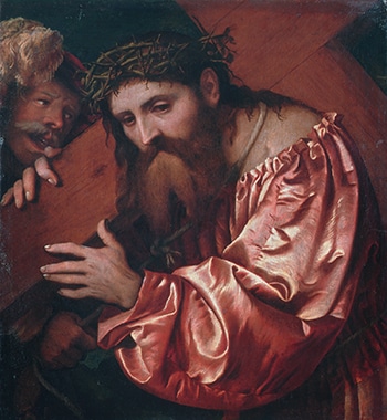 Christ Carrying the Cross Dragged by a Rogue